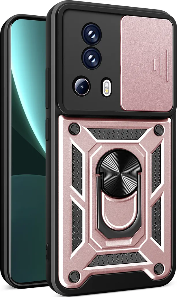Cover Xiaomi 13 Lite Civi 2: Protezione Totale e Anello Oro Rosa