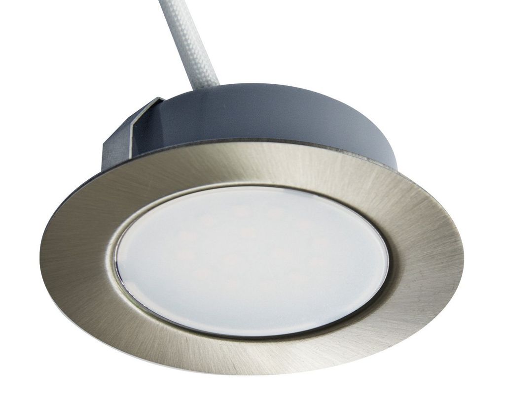 Möbeleinbauleuchte im Edelstahl-Look 12 Volt Produktbild 