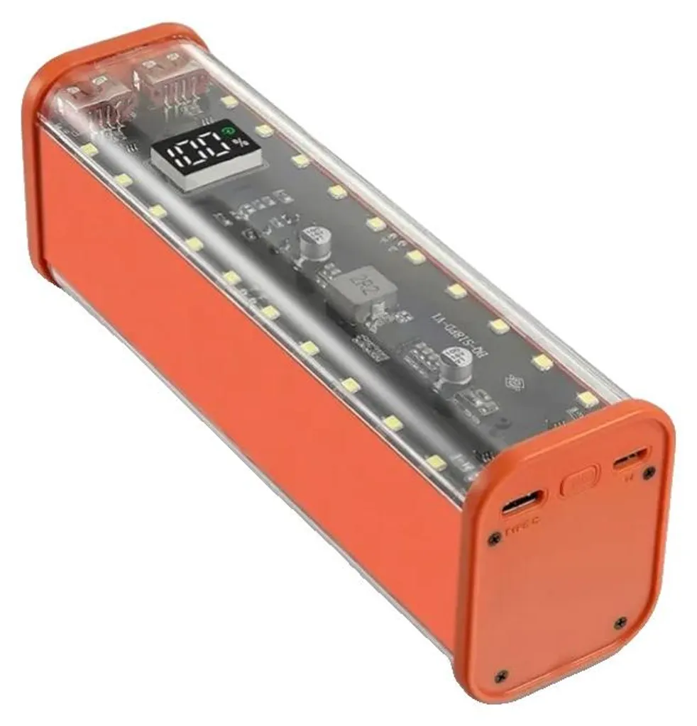 Coque transparente pour batterie avec double sortie USB ultra stable
