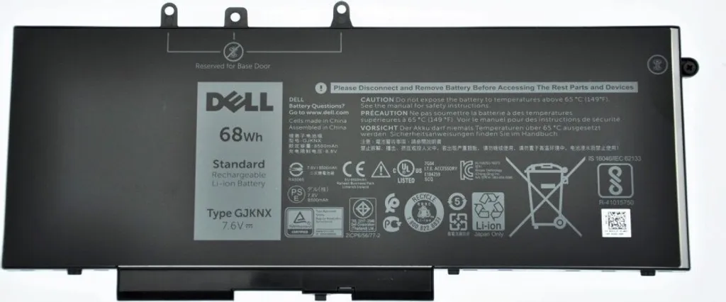 Batterie PC Dell Latitude pour travailler sans fil 68Wh 5290 5490 5590