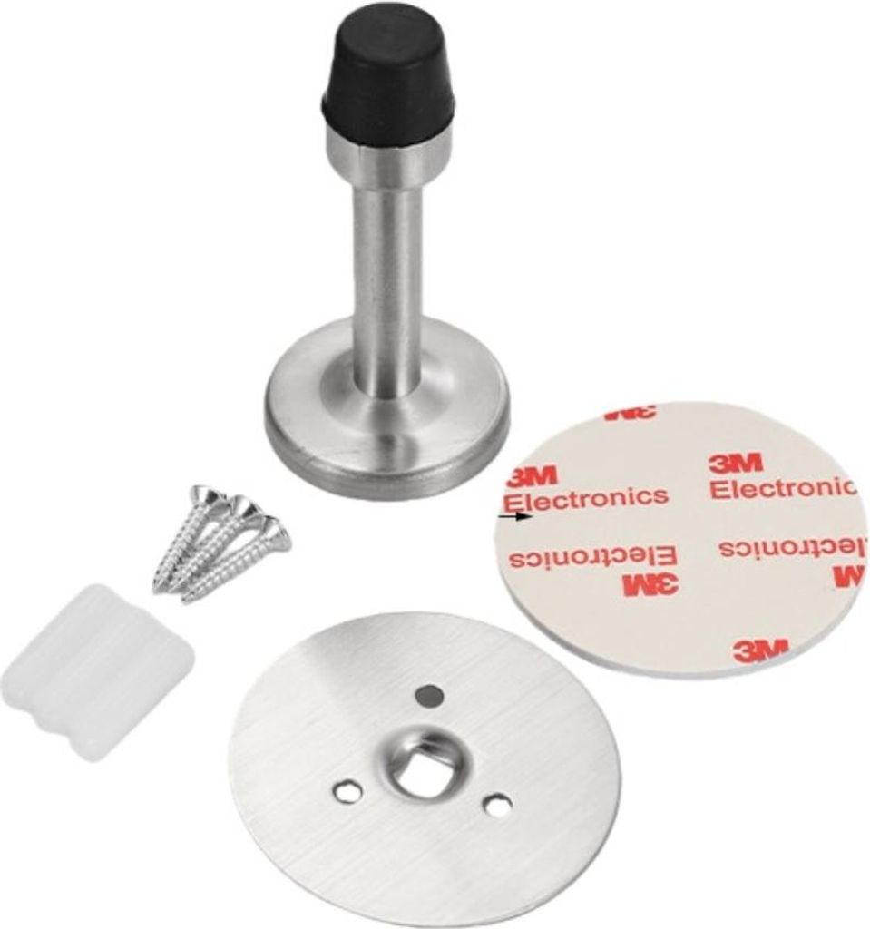 INF Türstopper Edelstahl Ohne Bohren: Verlängert, Antikollision, Geräuschreduzierung Silber