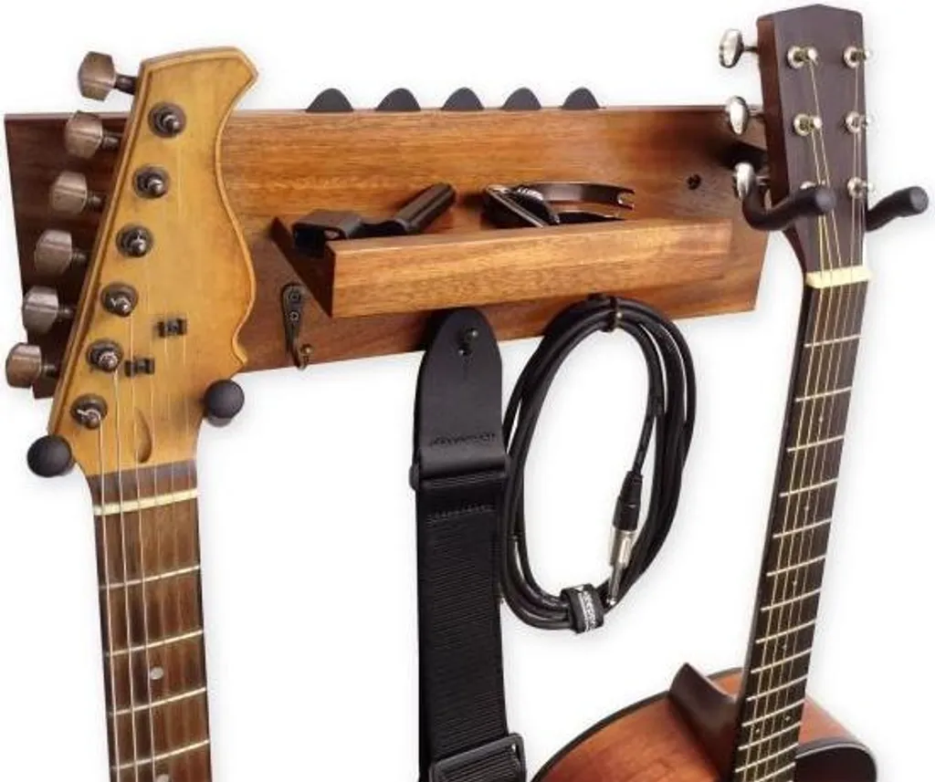 Support Mural Double Guitare Acacia : Organisez votre Studio de Musique