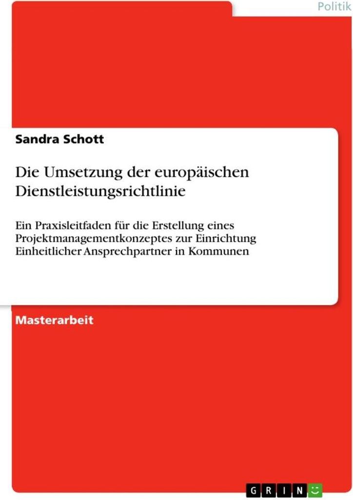 Die Umsetzung der europäischen Dienstleistungsrichtlinie