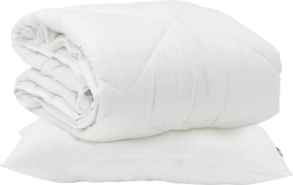 Set Letto vidaXL Microfibra Bianca: Piumone 4 Stagioni + Cuscino Soft