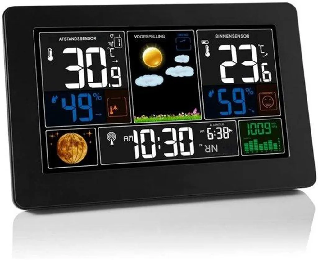Station météo compacte pour balcon et jardin avec capteur extérieur