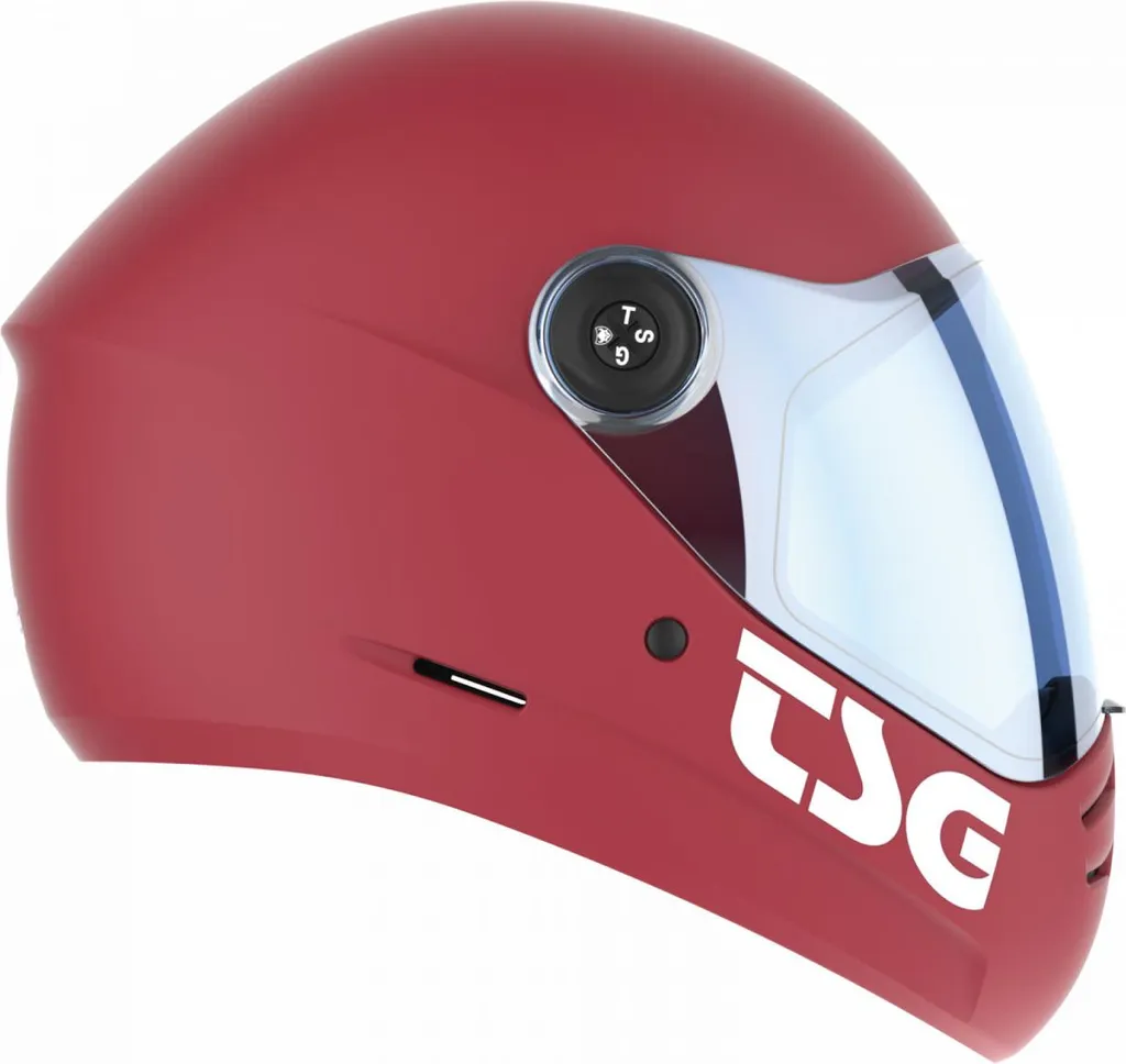 Casque Intégral de Descente TSG Pass 2.0 Solid Rouge - Sécurité et Confort