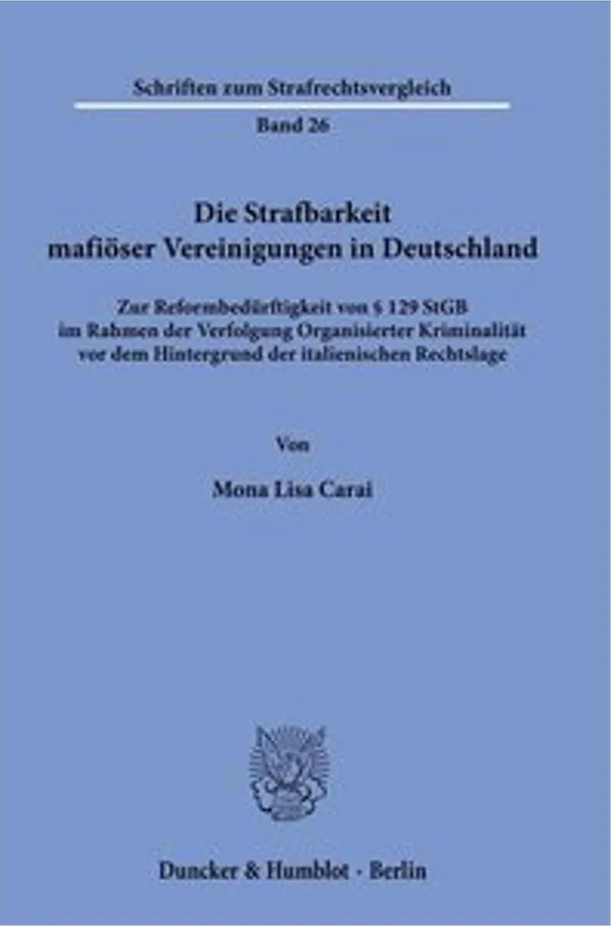 Recherche sur le droit pénal allemand et la mafia : Guide de référence