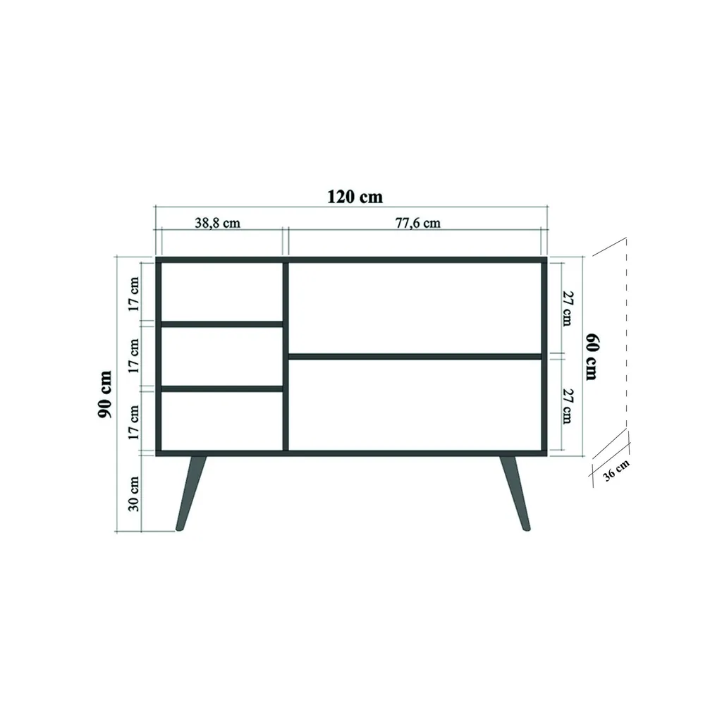 Console robuste anti-rayures bois Sonoma pour optimiser petit espace - 8