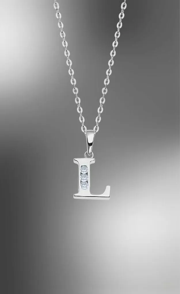 Pave Initial Necklace Letter O Created with Zircondia® Crystals