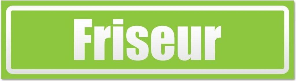 Kiwistar Friseur invertiert Magnetschild Schild magnetisch - 60cm Lindgrün - Magnetfolie für Auto PKW Kfz