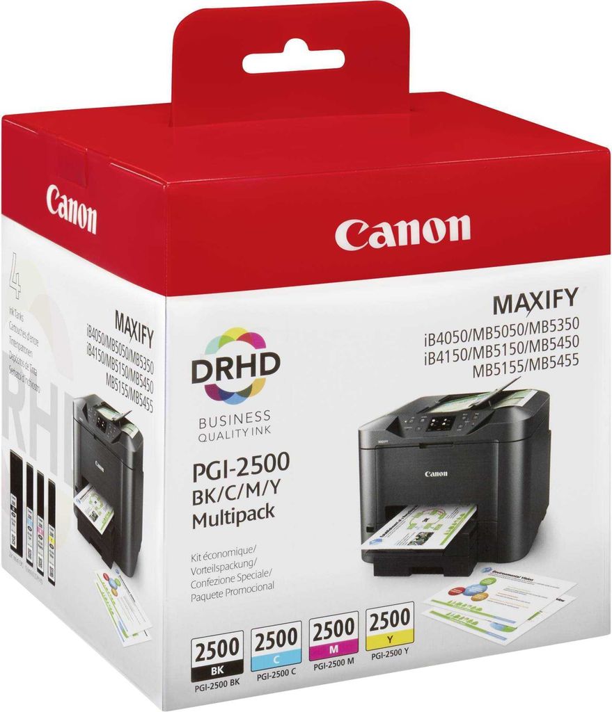 Cartuccia d'inchiostro Canon PGI-2500 Multipack BK/C/M/Y) Immagine del prodotto 