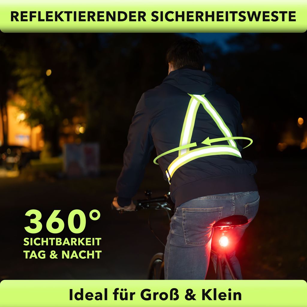 Neongelbe reflektierende Fahrrad- / Laufweste, 39,95 €