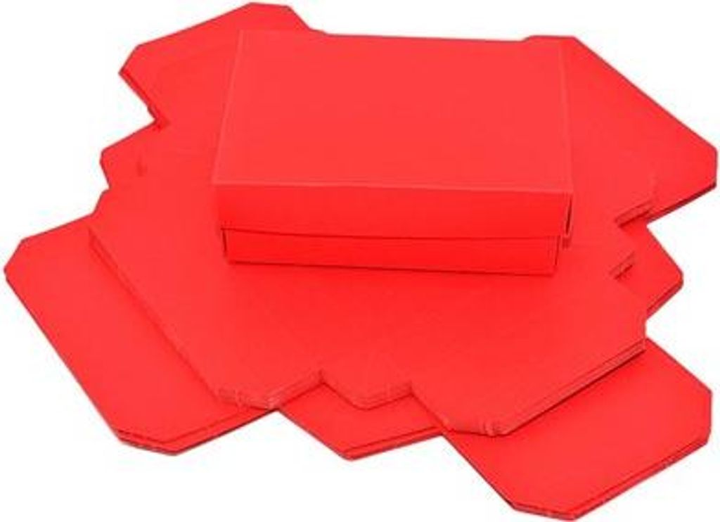 Dekorative Schachteln, Größe S, 140 x 100 x 47 mm, rot, 10 Stück
