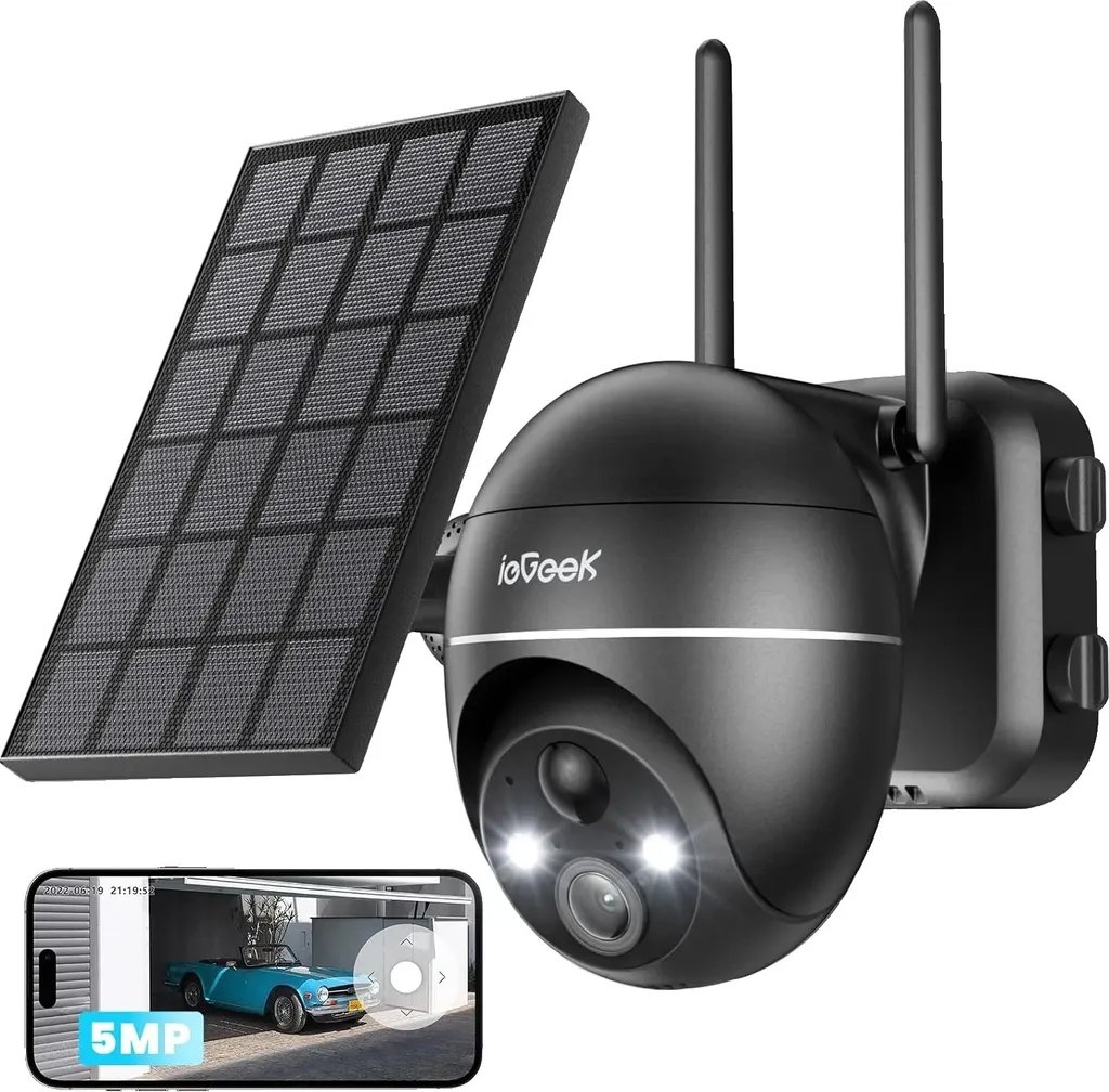 Telecamera PTZ Solare 5MP WLAN: Sorveglianza Esterna Alta Risoluzione