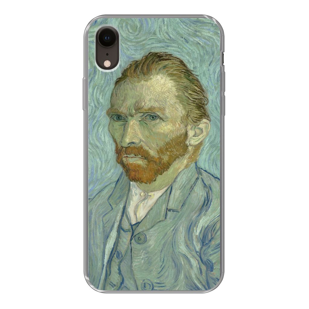 MuchoWow Handyhülle Schutzhülle Hülle für iPhone XR Selbstporträt - Vincent van Gogh Silikon Softcase Handy Hülle - Schutzdeckel