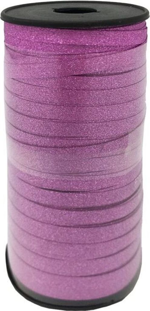 Geschenkband / Ballonband / Polyband / Kräuselband - glitzer pink 92m