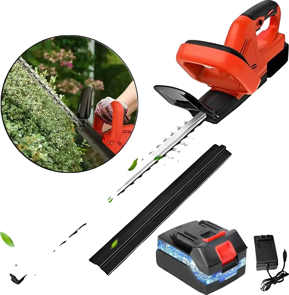 Tagliasiepi a batteria, lama da 22 pollici, lame a doppia azione, 1 batteria