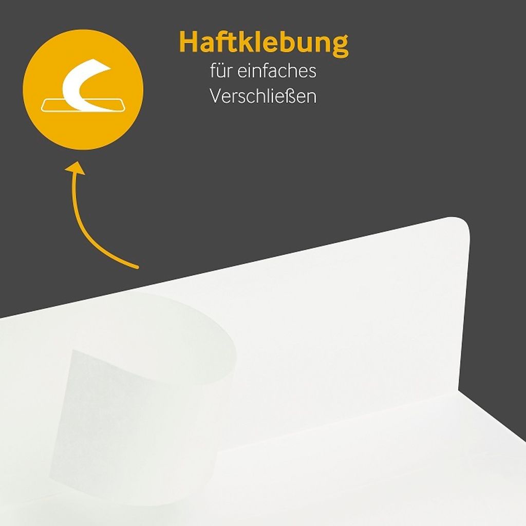 10 Briefumschläge Weiß 155x155 mm mit Haftklebung Produktbild 3