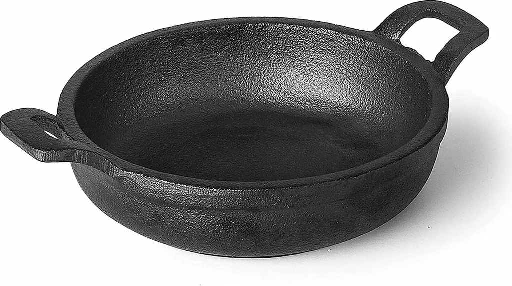 Lacor Magma Padella Ghisa 15cm con Base Legno - Cucina Tradizionale
