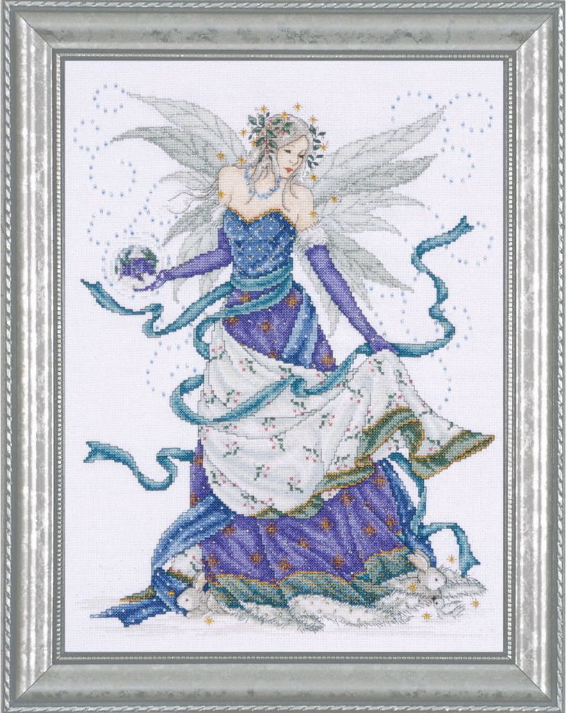 Design Works Kreuzstich Stickpackung "Eisfee", Zählmuster, 30x40cm