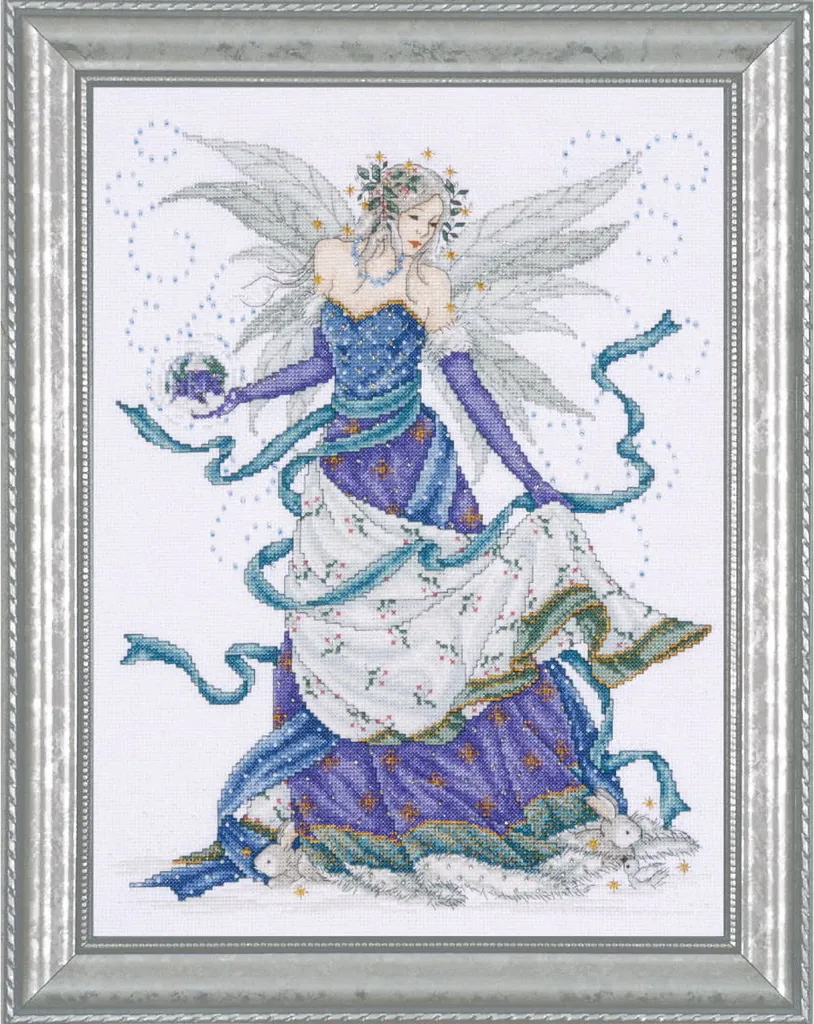 Kit point de croix Design Works Ice Fairy 30x40cm - Motif Fée des Glaces