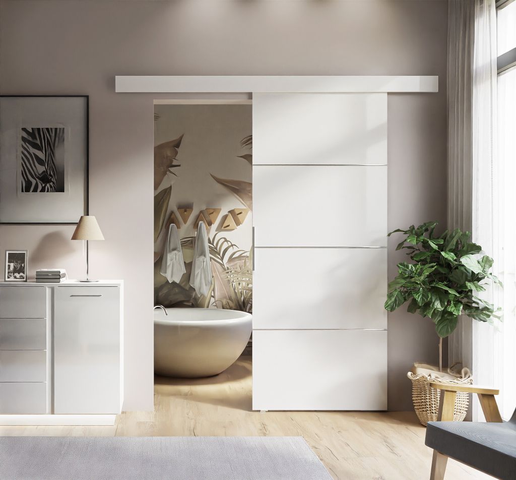 RICO PLUS Schiebetür Weiß 106 cm