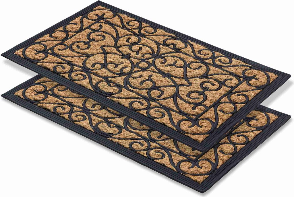 Astra Fußmatte für Innen und Außen COCO DELUXE LIGHT 2ER SET Natur 45 x 75 cm