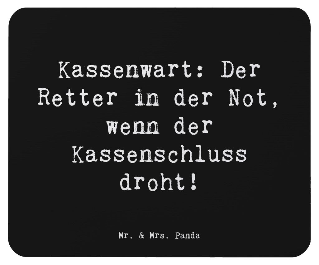 Mr. & Mrs. Panda Mauspad Spruch Kassenwart Held - Schwarz - Geschenk, Mousepad, mousematte, handgefertigte Geschenke, Gemeinschaft, Mouse Pad, Ausg...