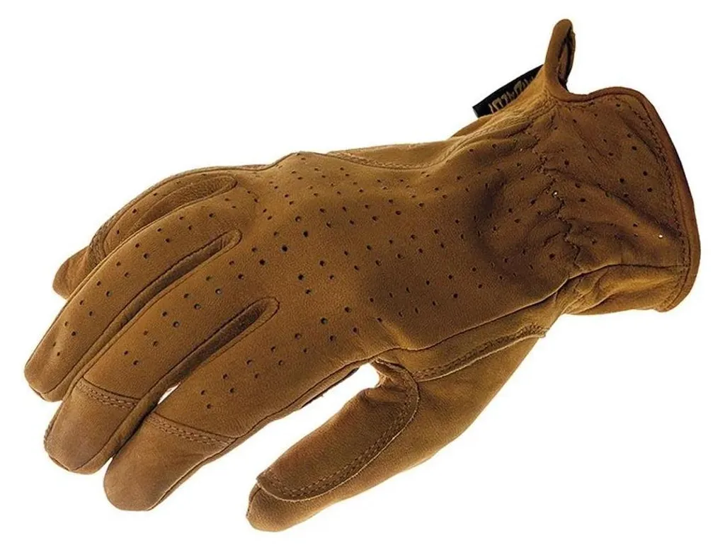 Gants moto Garibaldi Veneto en cuir perforé Marron Taille L pour Homme