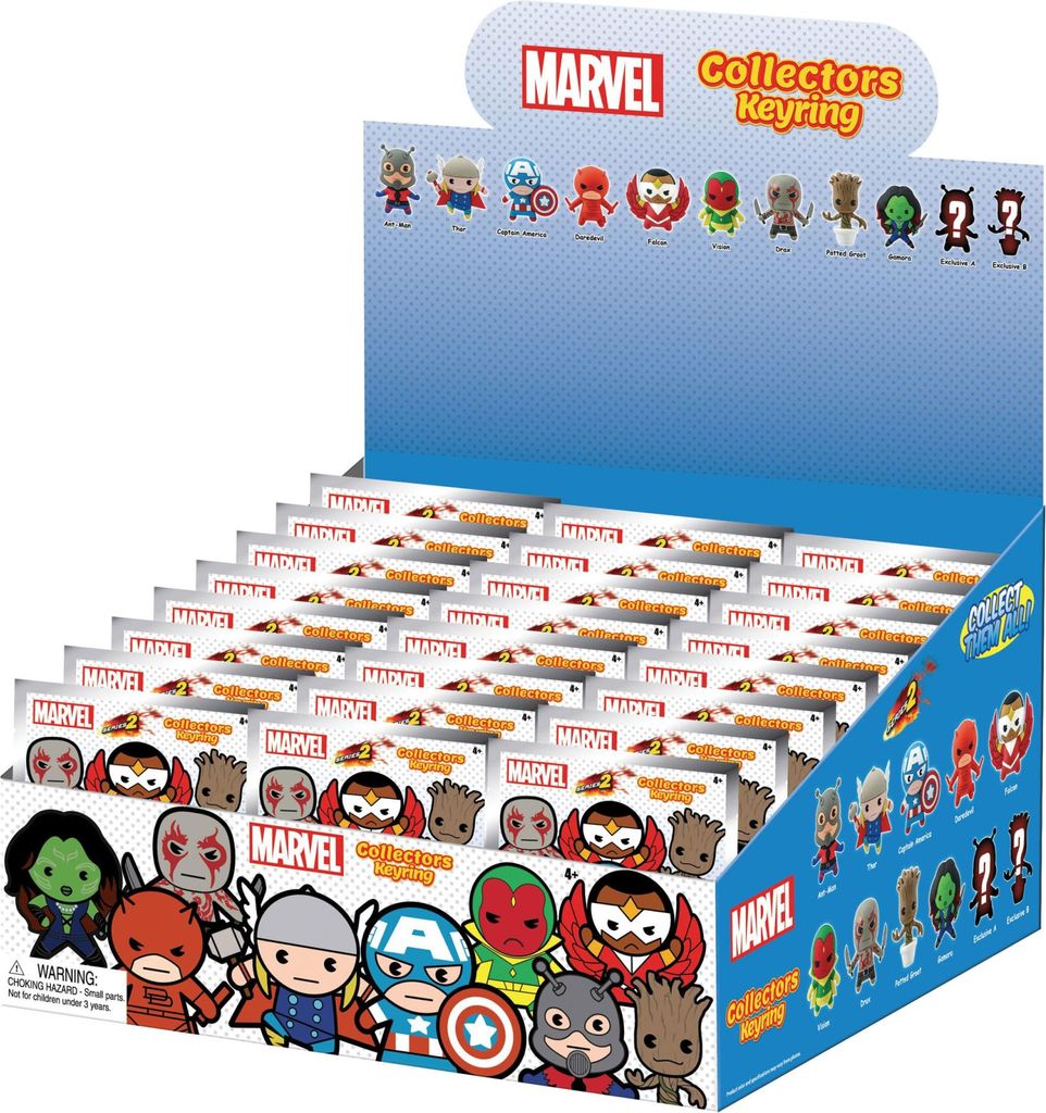 Marvel 3D PVC-Taschenanhänger Series 2 Display (24)