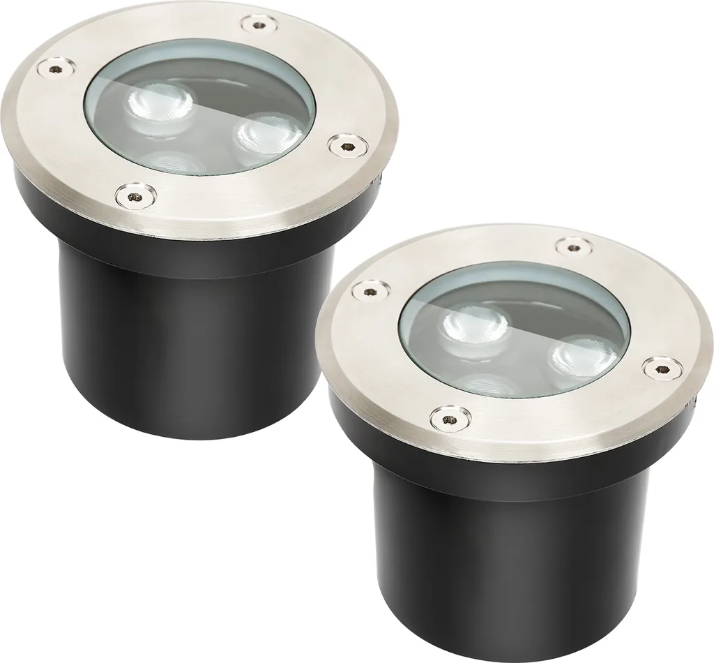 Hengda 2x 3W Faretto Incasso Terra LED Esterno IP65 Bianco Caldo