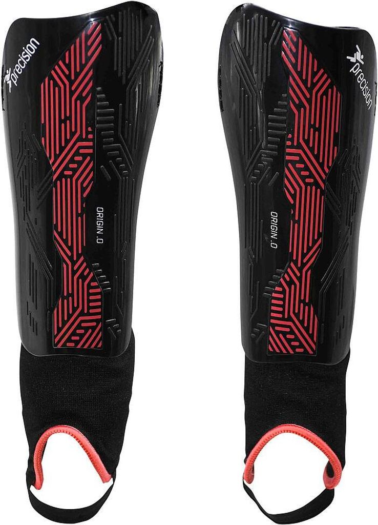 Precision Schienbein- und Knöchelschützer Origin.0 schwarz-rot large Fußball
