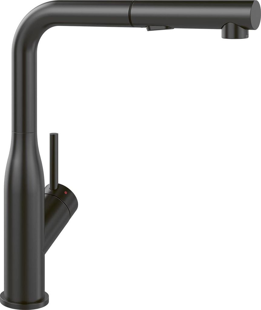 Villeroy & Boch Armatur Wasserhahn Subway Style Shower 92850005 Edelstahl massiv Anthracite Hochdruck Ausziehbare Brause - inkl.