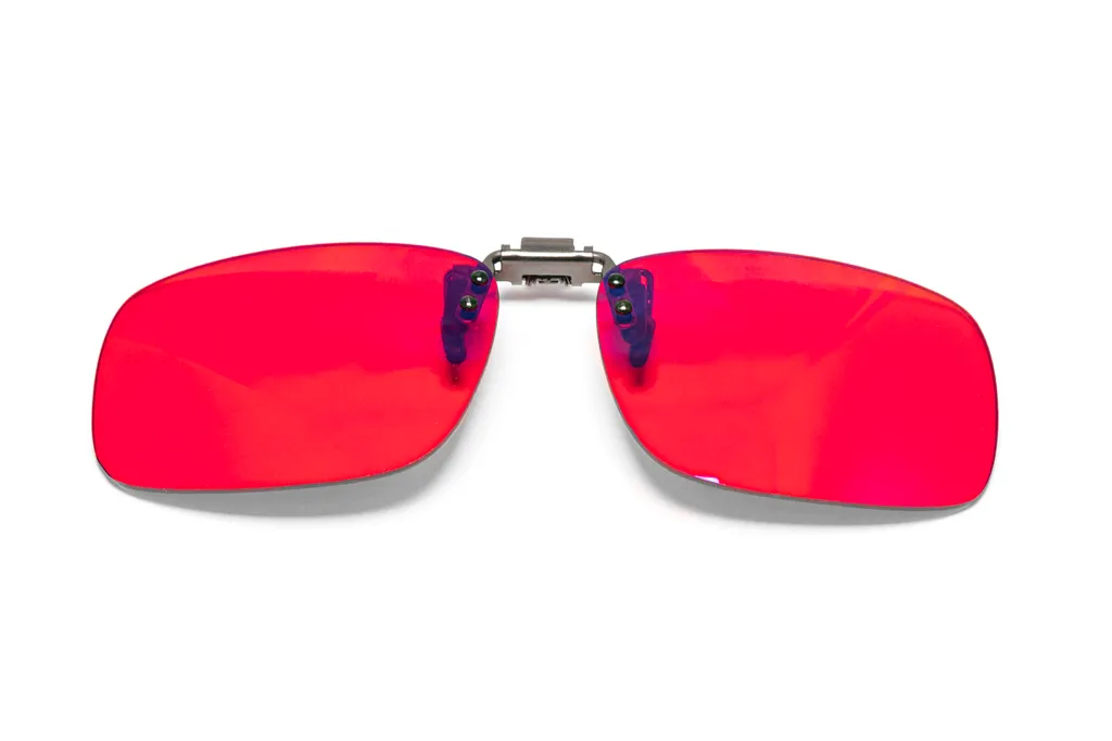 Clip pour lunettes bloquant 100% lumière bleue et verte ambré