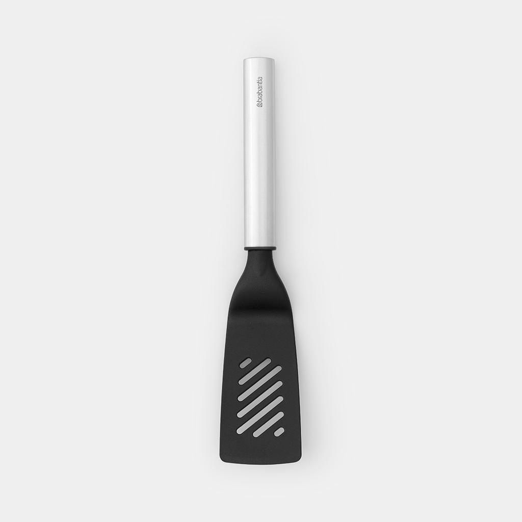 Brabantia Pfannenwender Profile, klein, beschichtet, Kochutensil, Küchenhelfer, Kochbesteck, Stahl, Matt Steel, 25.8 cm, 250743