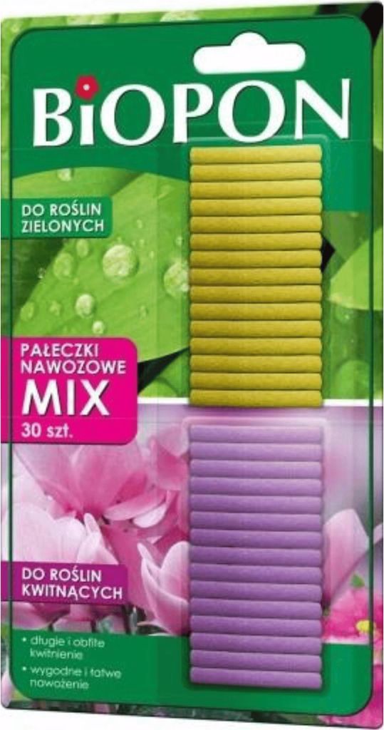 Biopon Pałeczki Nawozowe Mix 30 Szt. Do Kwiatów I Zdjęcie produktu 