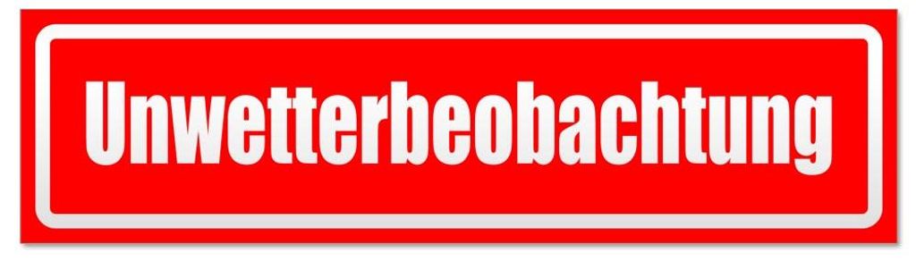 Kiwistar - Autoaufkleber - Rot - 60 x 16 cm - Unwetterbeobachtung invertiert - Hinweis Aufkleber Sticker für Auto, Kfz, Fahrrad, PKW, LKW