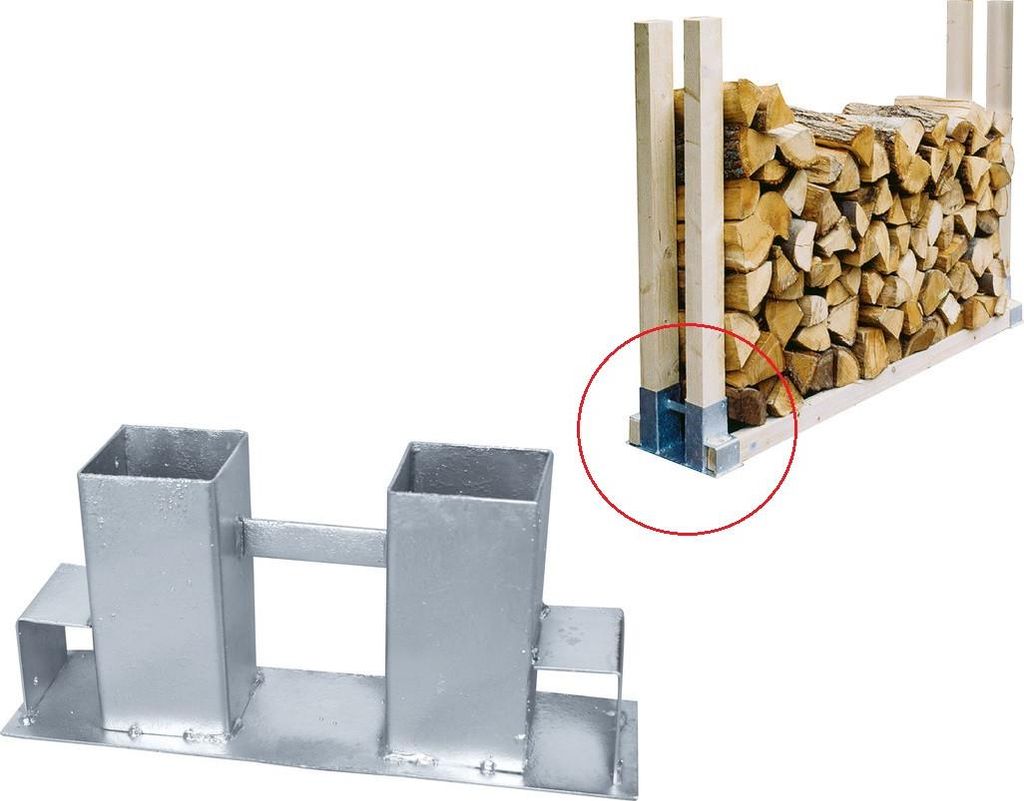 TrendLine Kaminholzstapelhilfe verzinkt 2 Stück Produktbild 
