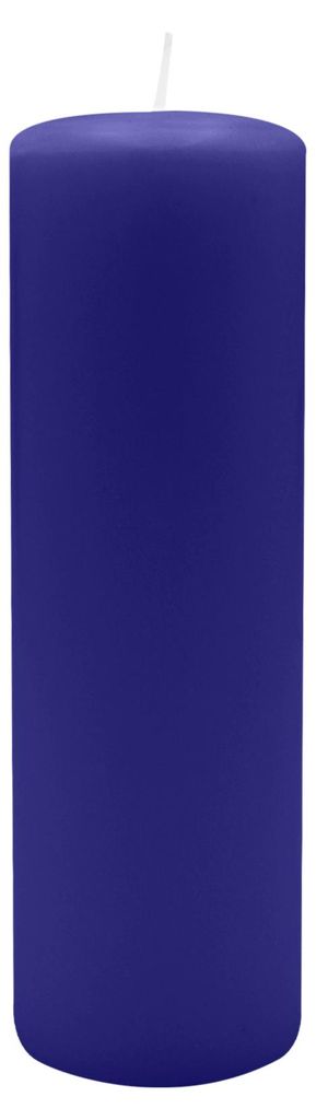 Flachkopf-Stumpenkerzen Royalblau 200 x Ø 60 mm, 4 Stück