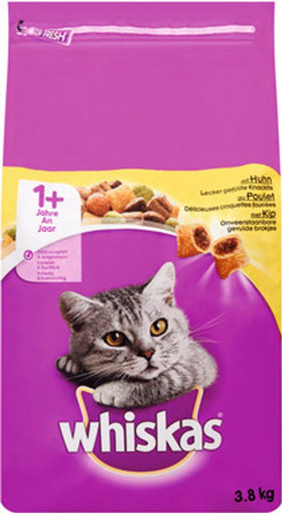 Whiskas Sec 3,8kg - Adult 1+ au Poulet Image du produit 