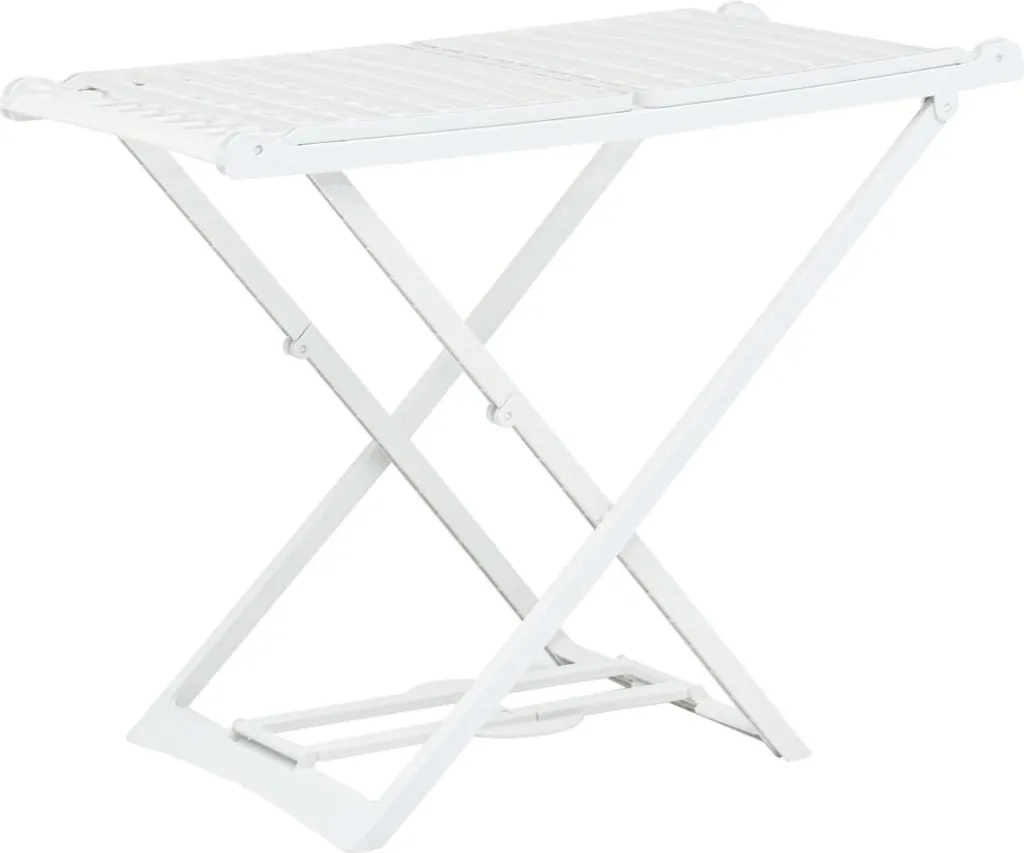 Étendoir à linge pliable blanc d'intérieur format compact 18 mètres