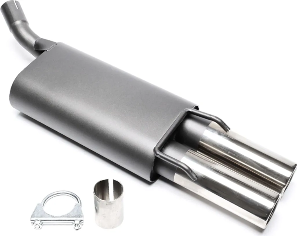 Échappement sport 2x76mm en inox pour Opel Corsa B S93 homologué ABE