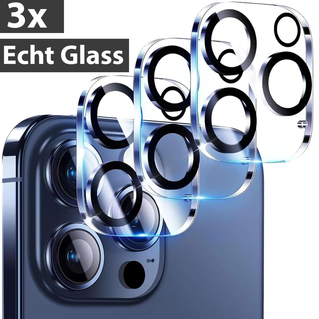 3x Kameraschutz Glas für iPhone 15 Pro Max Produktbild 
