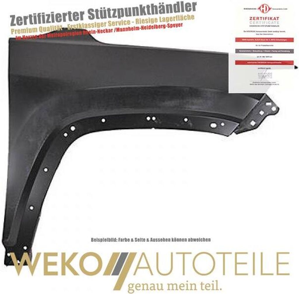 Kotflügel rechts DIEDERICHS 2680006 für JEEP