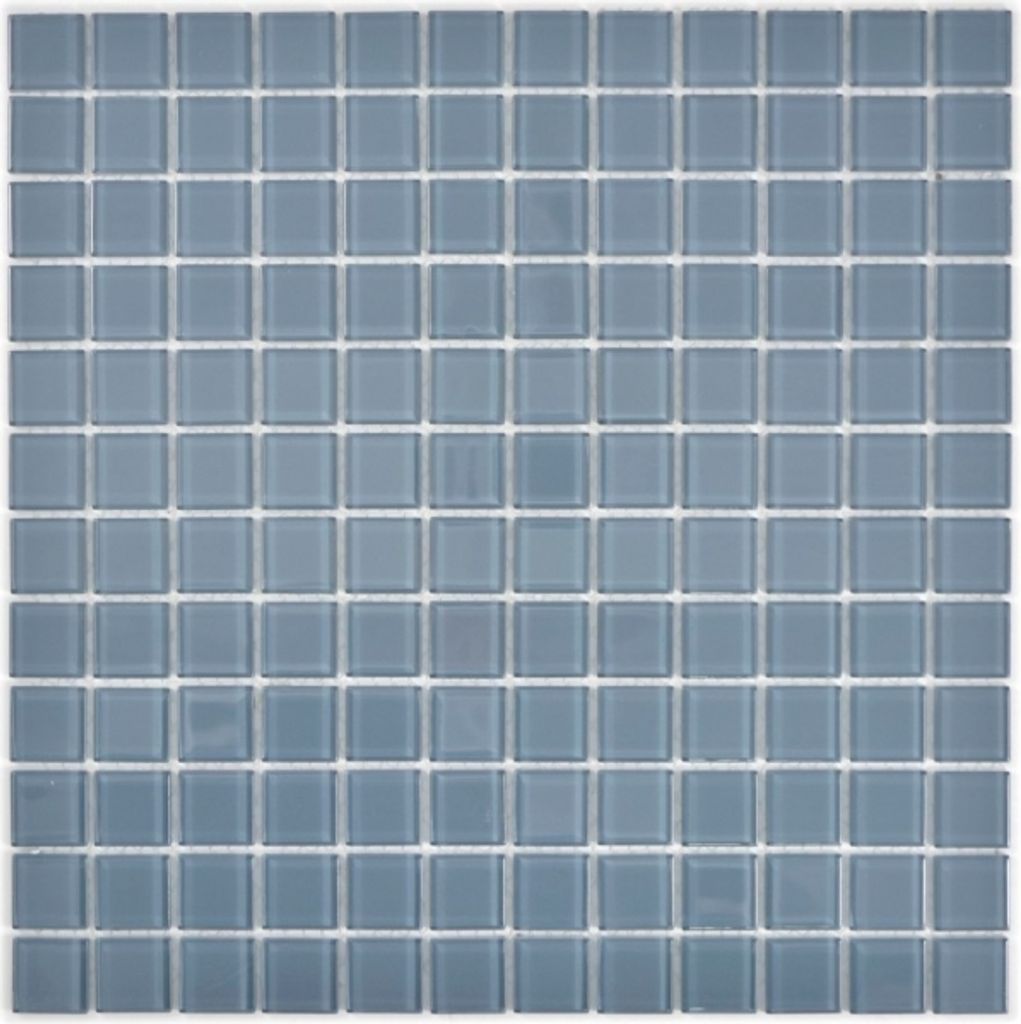 Mosaikfliese Transluzent Glasmosaik Crystal grau BAD WC Küche WAND MOS63-0202