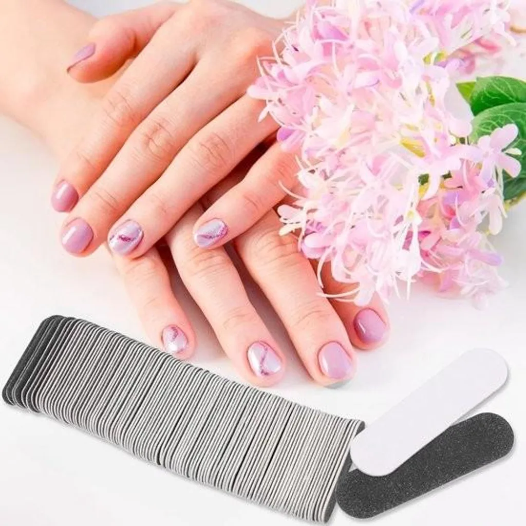Set de 100 mini limes à ongles pour voyage et sac à main manucure express