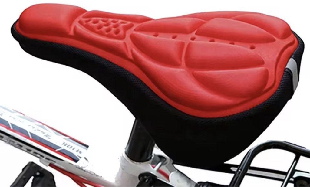 Zadelhoes – Beschermhoes voor fietszadel – Rood/Zwart – Productafbeelding 