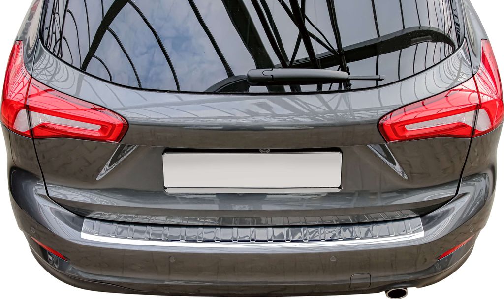 Edelstahl Ladekantenschutz für FORD Focus 4 TURNIER | ab 2018- | mit Abkantung