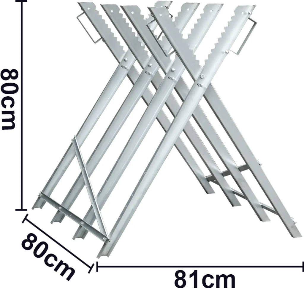 Wolketon cavalletto per motosega pieghevole in metallo cavalletto per legno 150KG cavalletti dentati per lavoro in legno