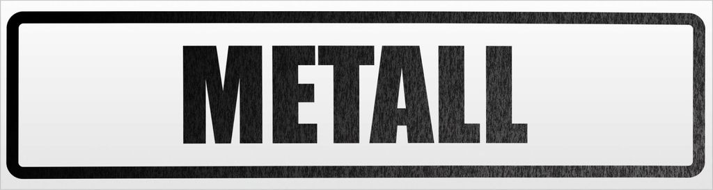 Kiwistar Metall Magnetschild Schild magnetisch - 20cm Schwarz - reflektierend - Magnetfolie für Auto PKW Kfz